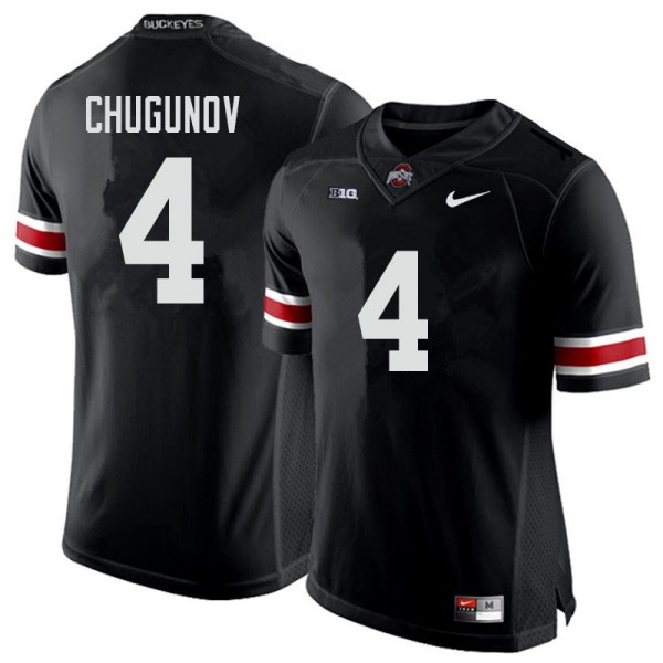 Ohio State Buckeyes #4 Chris Chugunov Men Football Jersey Black